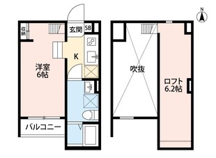 le sourire 大蓮北の物件間取画像